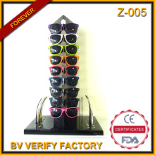 Z-005 2016 más reciente lanzado cartón 100% DIY pantalla para la comercialización de gafas de sol permutables de templos en Wenzhou
